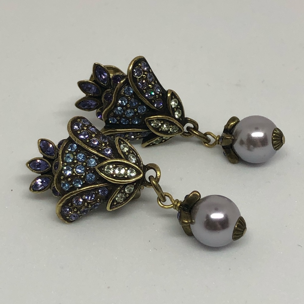 Heidi Daus Crystal Earrings with Pearls